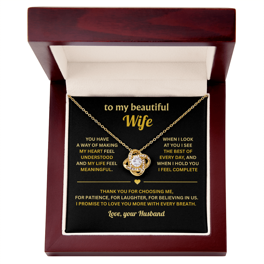 To My Wife Necklace Gift From Husband, Wife Gift for Anniversary