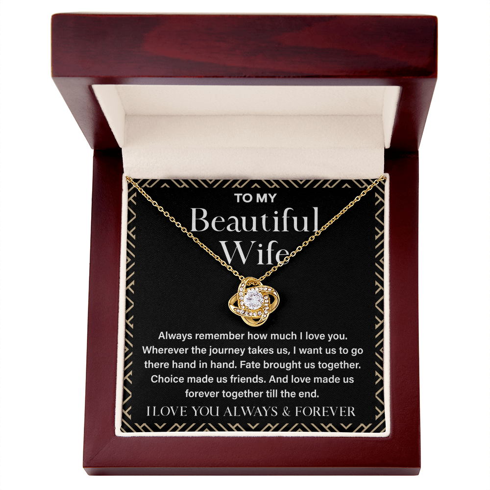 Necklace to My Wife From Husband Forever Love, Gift for Wives With Message Card