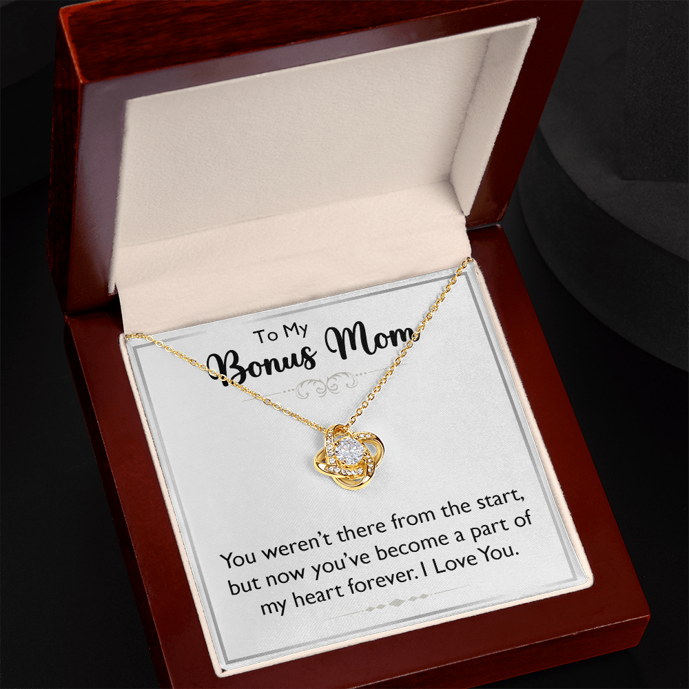 To My Bonus Mom Gifts on Mothers Day - Love Knot Necklace