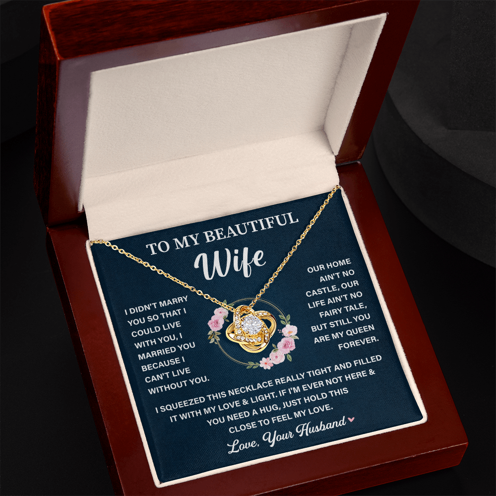 To My Precious Wife – You Are My Happiness, My Strength – Necklace Gift for Her