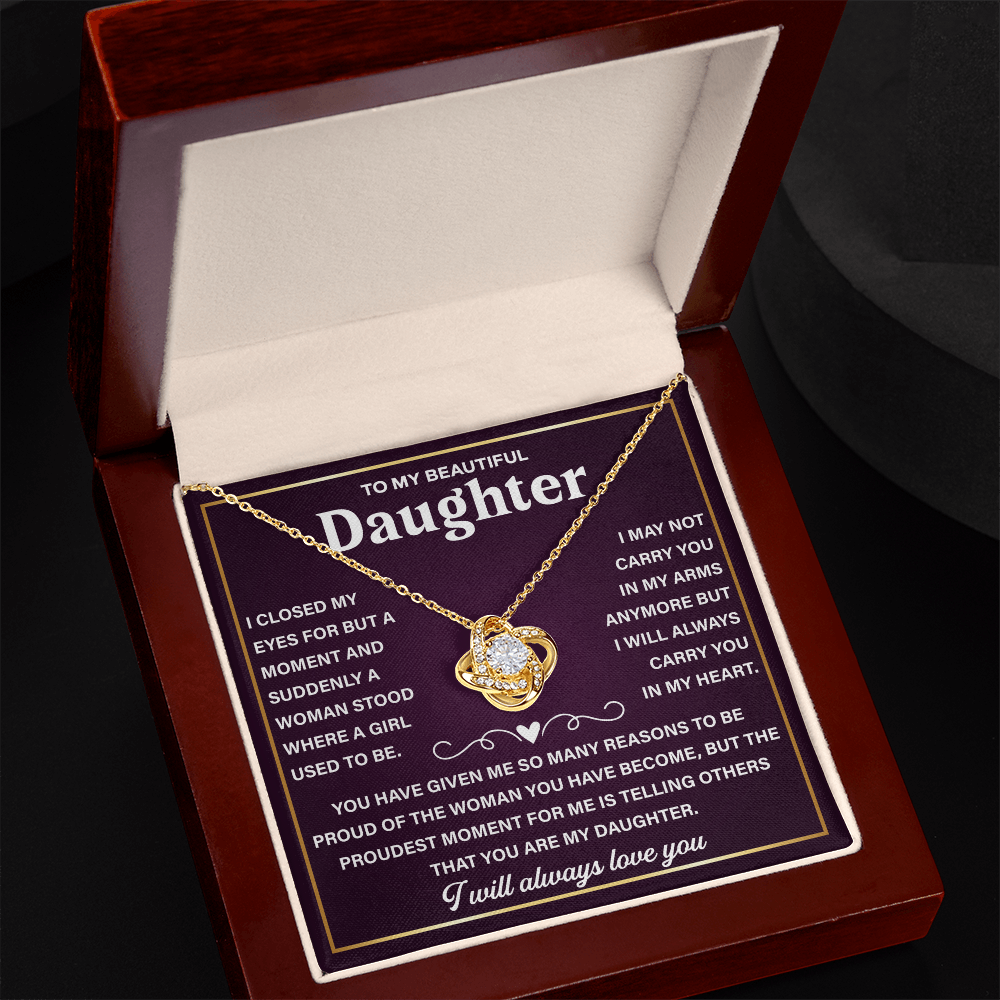 Gifts for Adult Daughters From Mum - Mother Daughter Jewelry - Love Knot Necklace