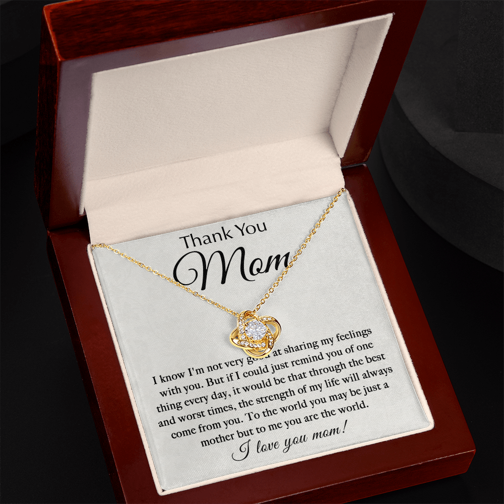 Best Mother's Day Gift 2026 | To My Mom Love Knot Necklace