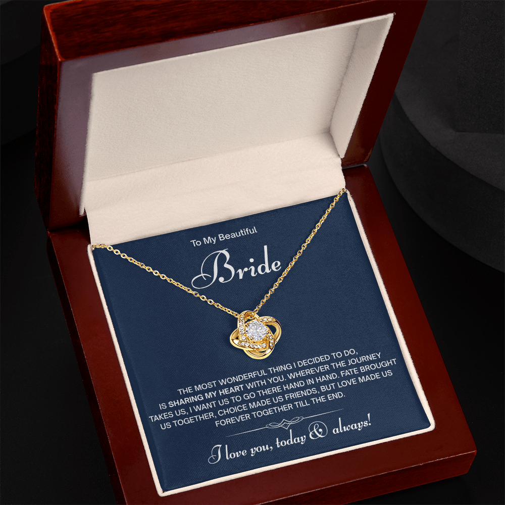 To My Beautiful Bride Necklace – On Our Wedding Day