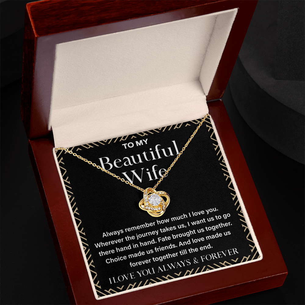 Necklace to My Wife From Husband Forever Love, Gift for Wives With Message Card