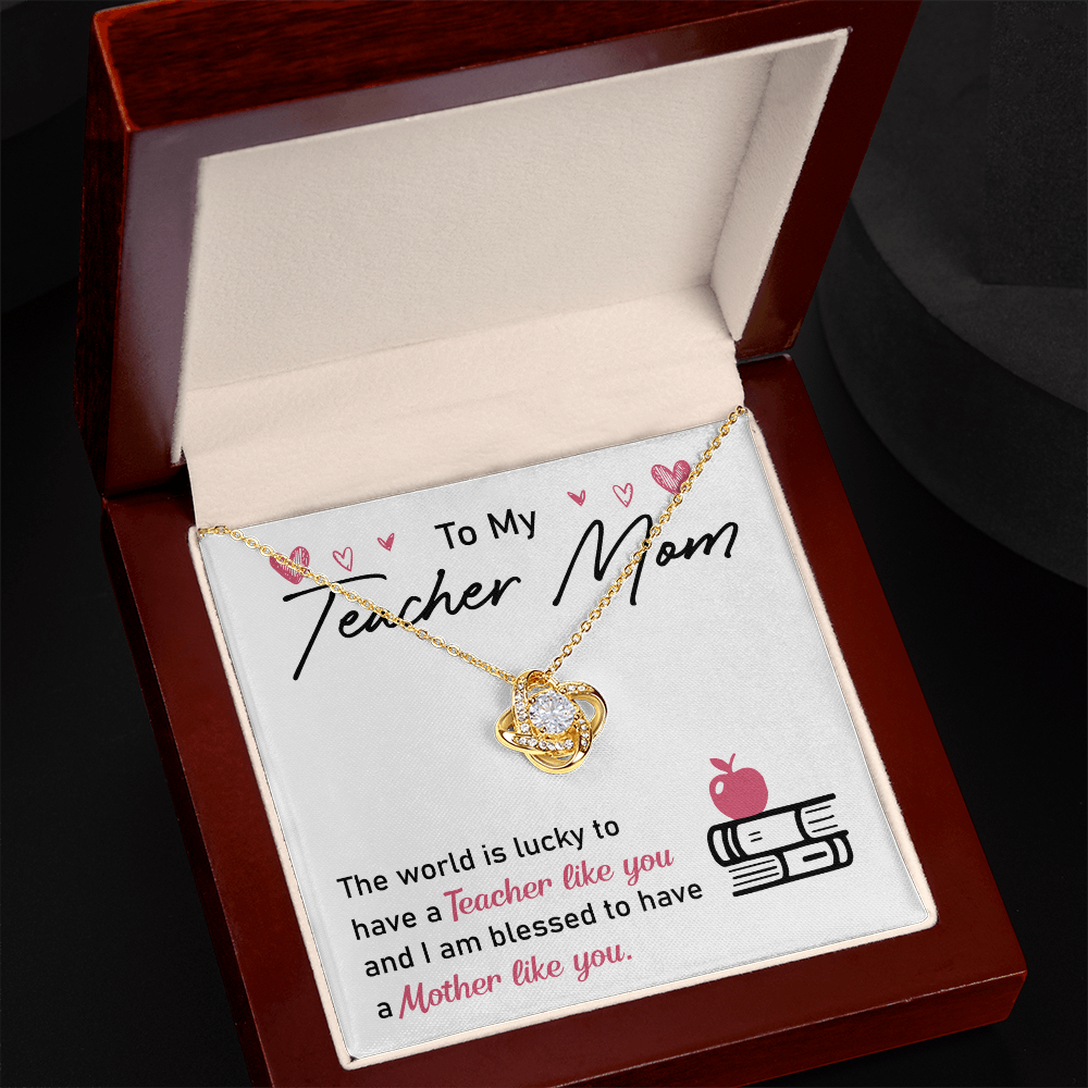 To My Teacher Mom Gift from Son or Daughter | Best Selling 2026 Strength and Love Necklace