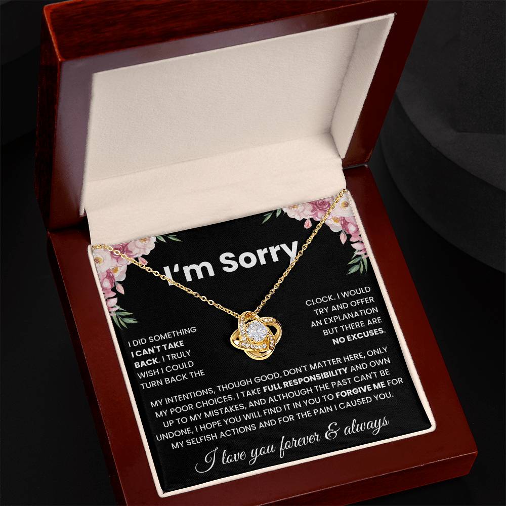 I'm Sorry My Love Necklace – Romantic Apology Gift for Wife or Girlfriend