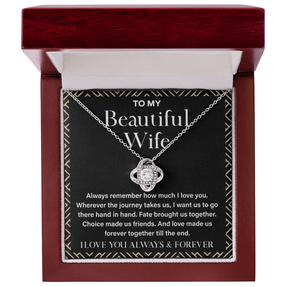 Necklace to My Wife From Husband Forever Love, Gift for Wives With Message Card