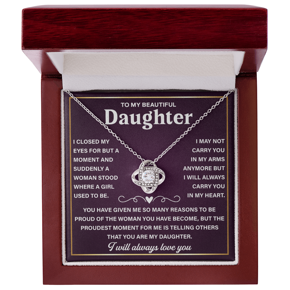Gifts for Adult Daughters From Mum - Mother Daughter Jewelry - Love Knot Necklace
