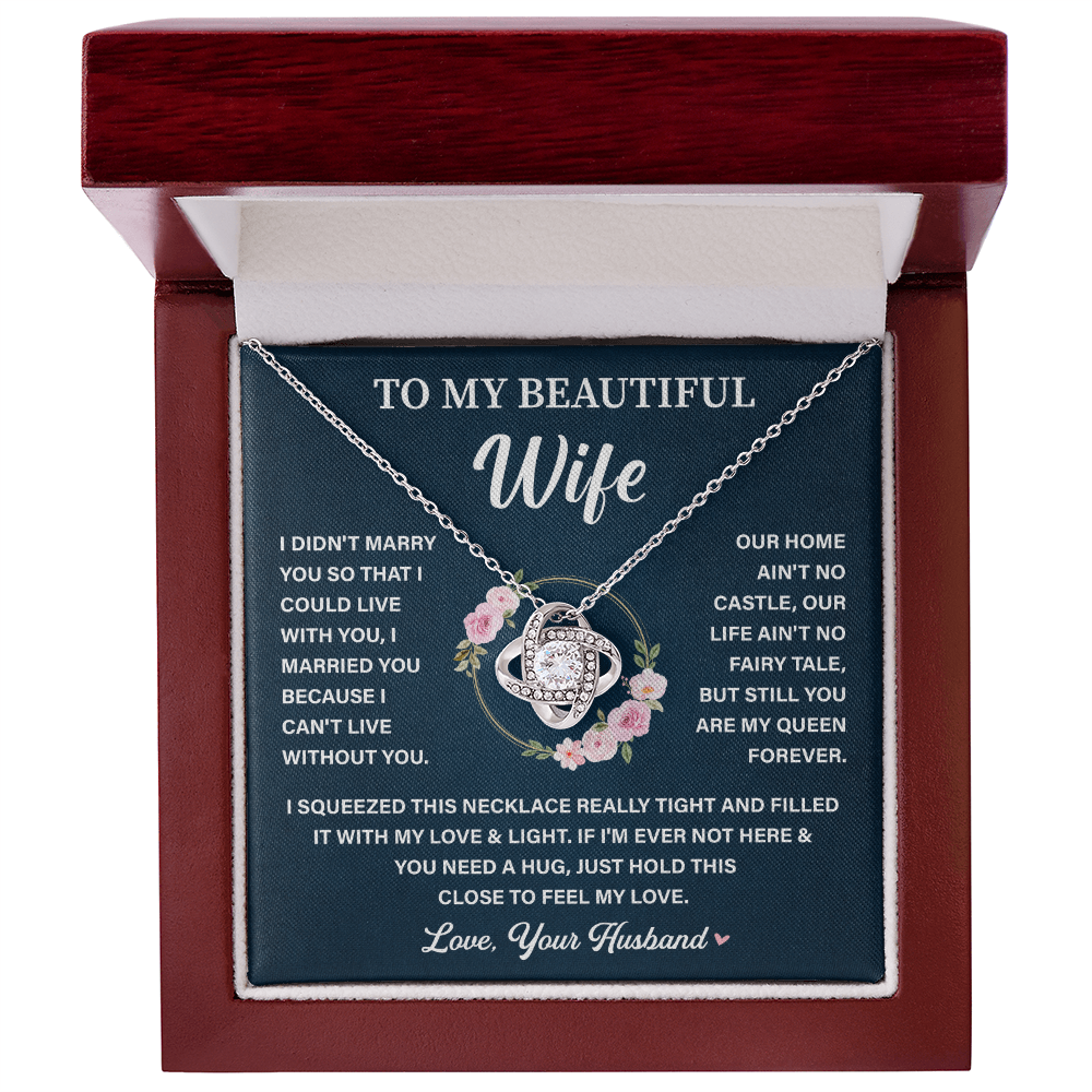 To My Precious Wife – You Are My Happiness, My Strength – Necklace Gift for Her