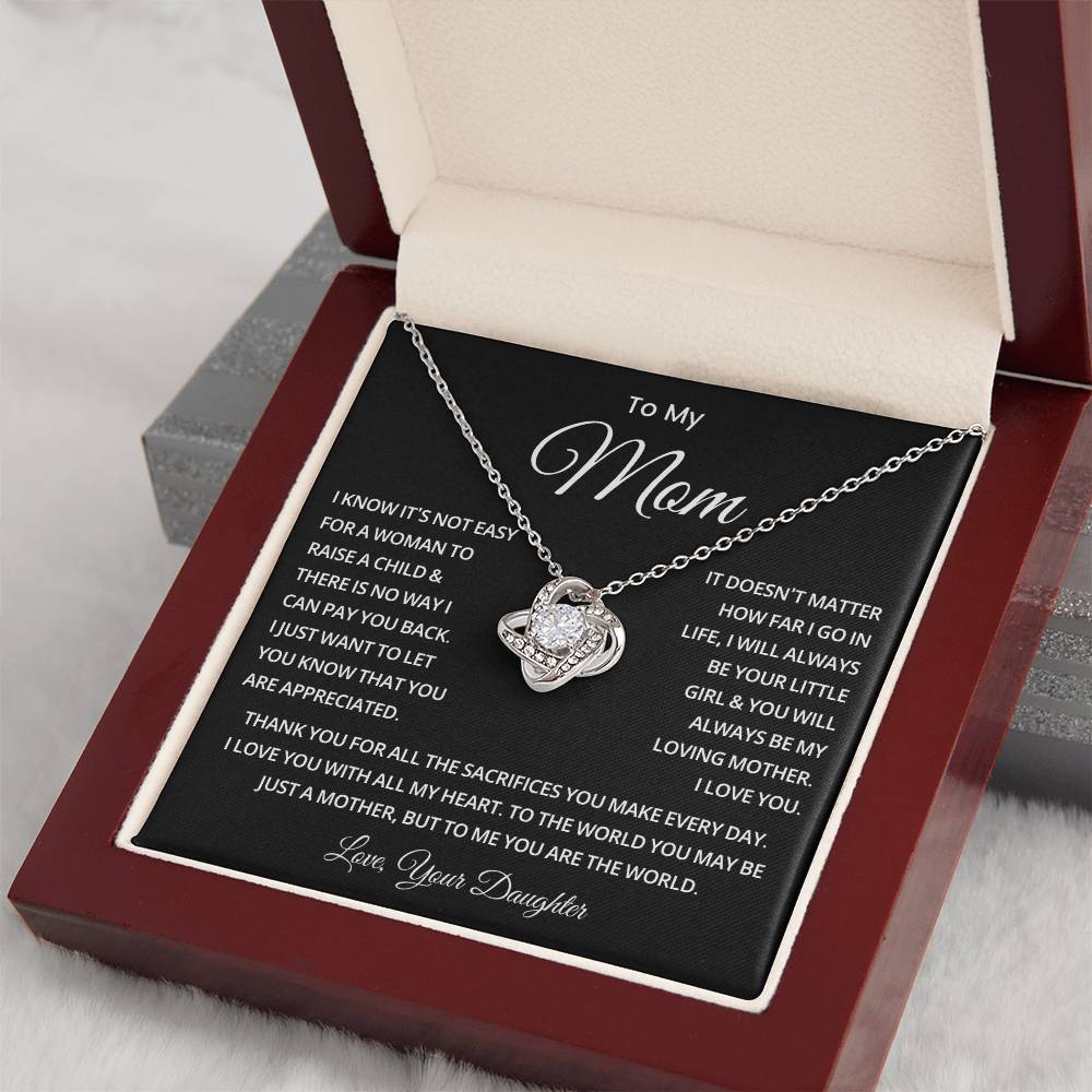 To My Mom Necklace from Daughter | Meaningful 2026 Forever Love Gift for Mother