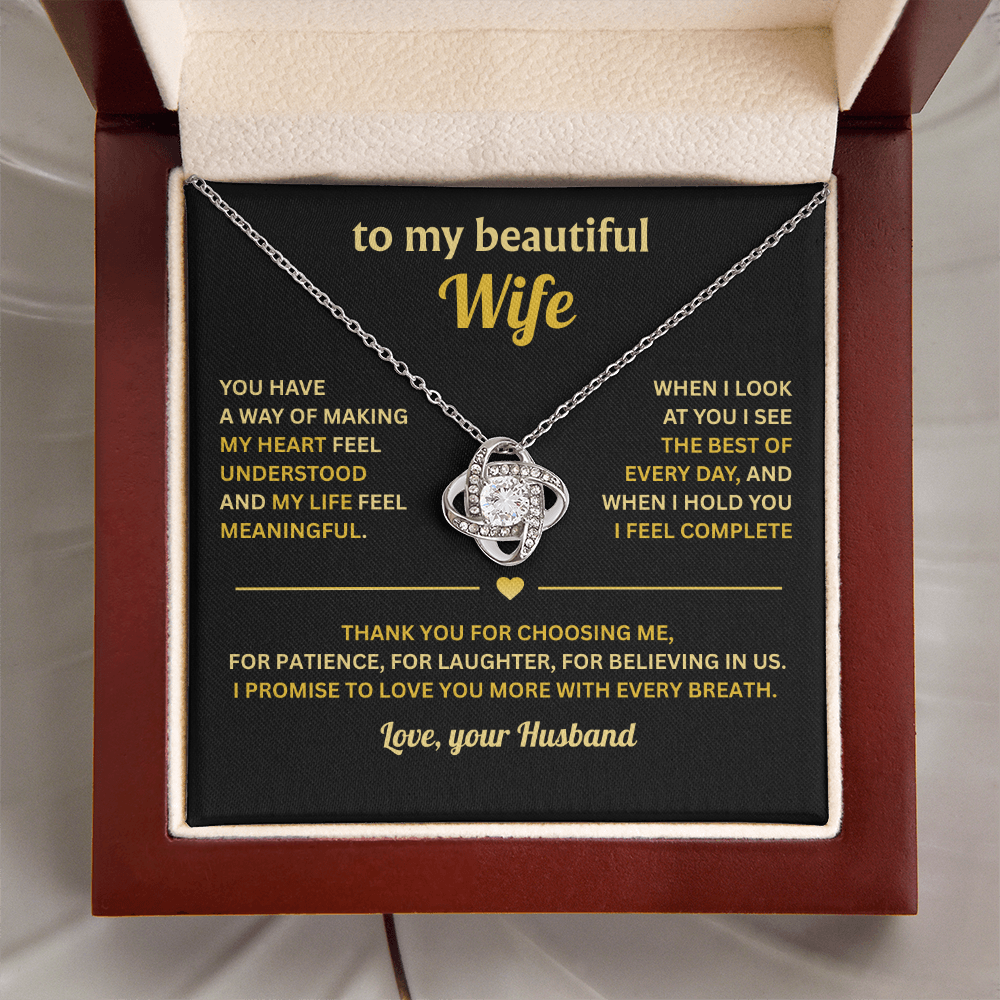 To My Wife Necklace From Husband - Soulmate Necklace for Women