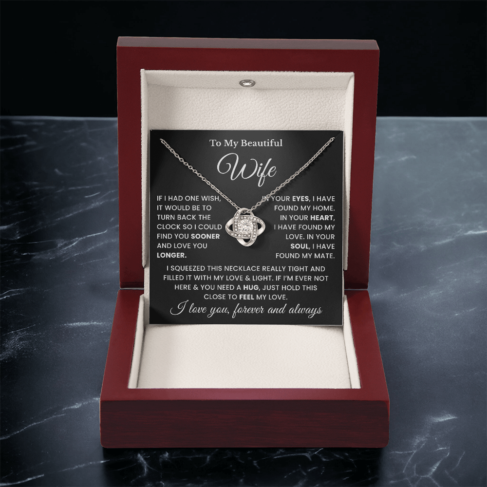 To My Beautiful Wife Necklace, Presents for Wife From Husband, Valentines Present for Her