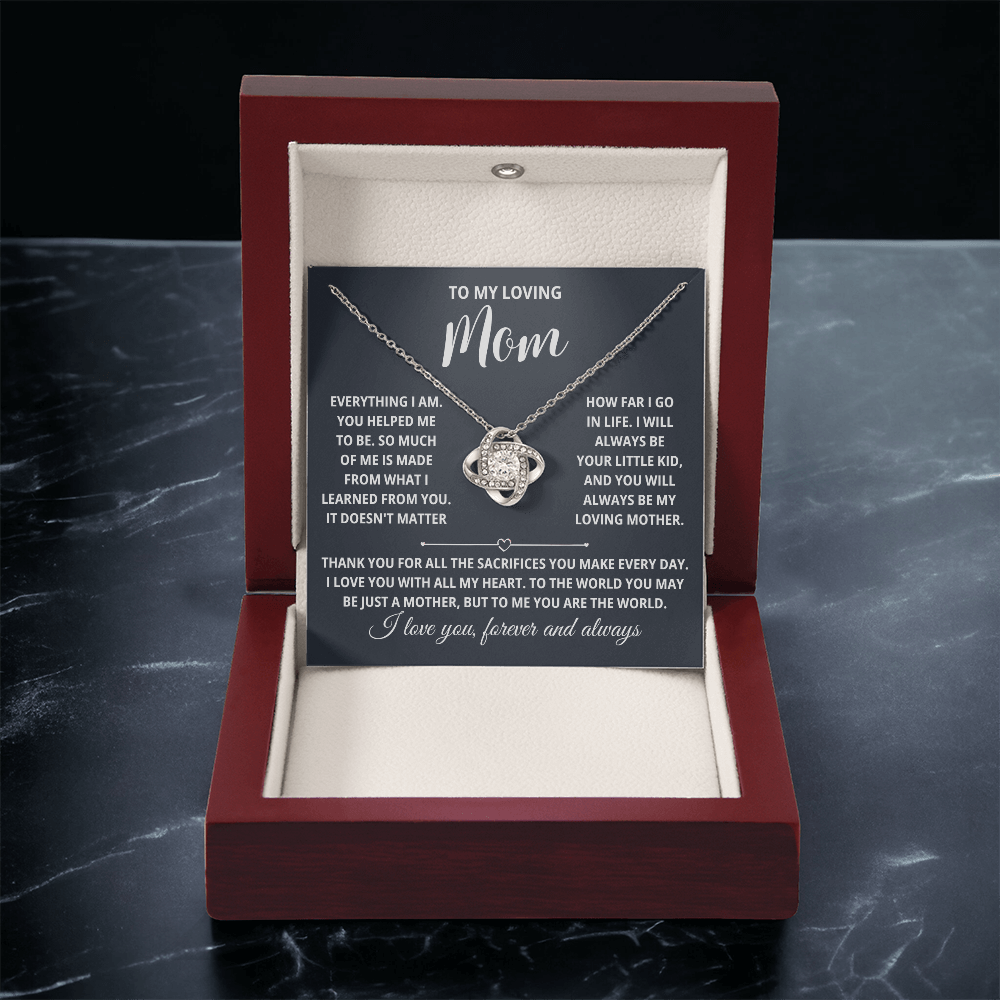 To My Mom - My Bestfriend & The Best Mom Ever - Love Knot Necklace