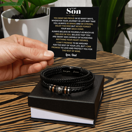 To My Son Bracelet | Gifts From Dad | "Love You Forever" Meaningful Gift for Son 2026