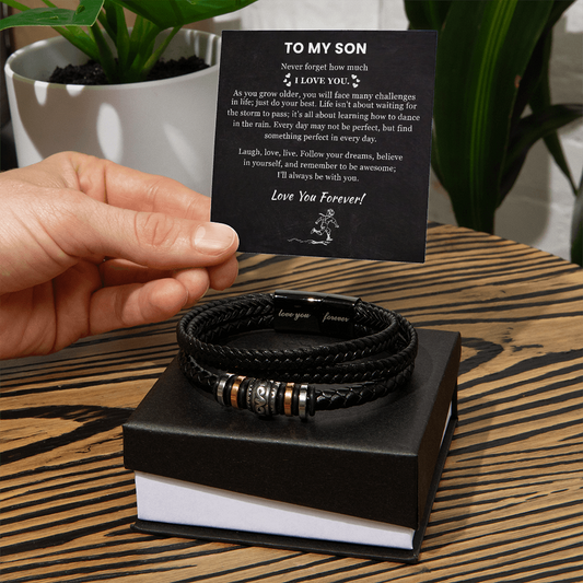 To My Son Bracelet – Meaningful Gift from Mom or Dad