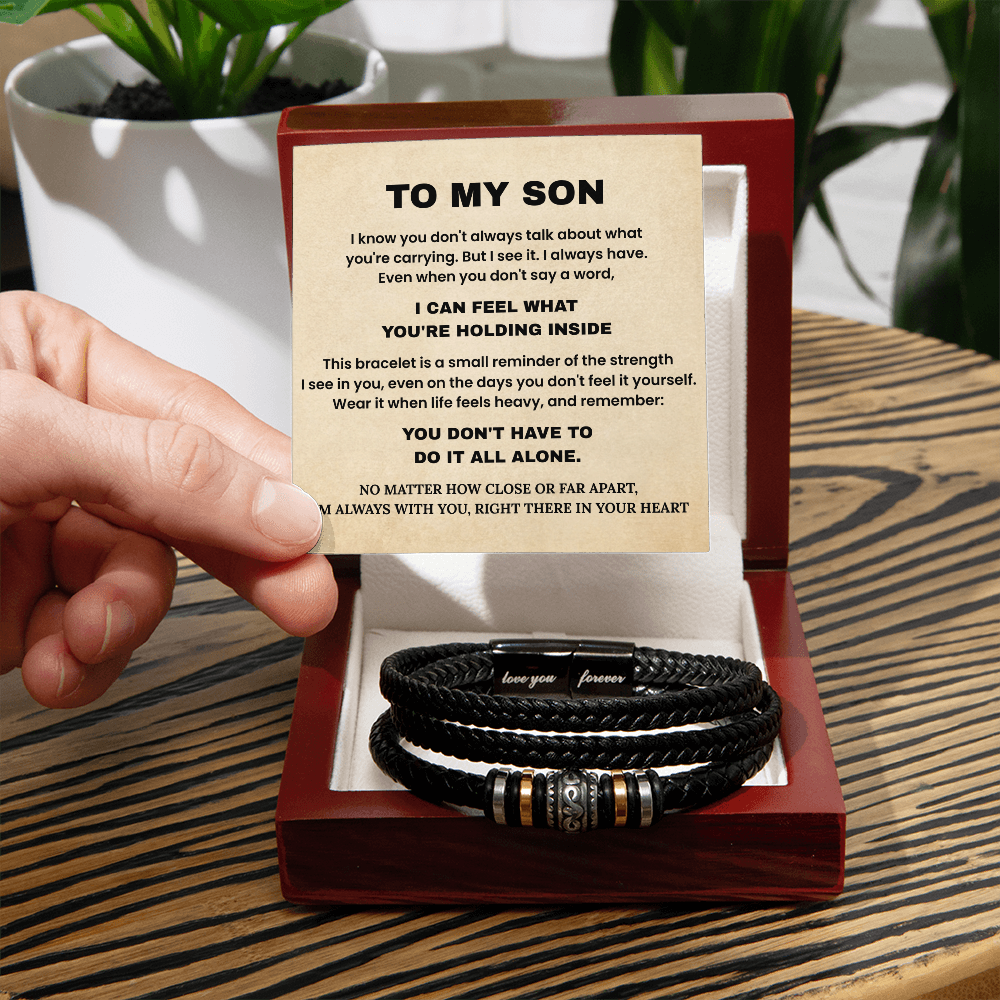 To My Son Bracelet – Love You Forever Gift from Mom or Dad