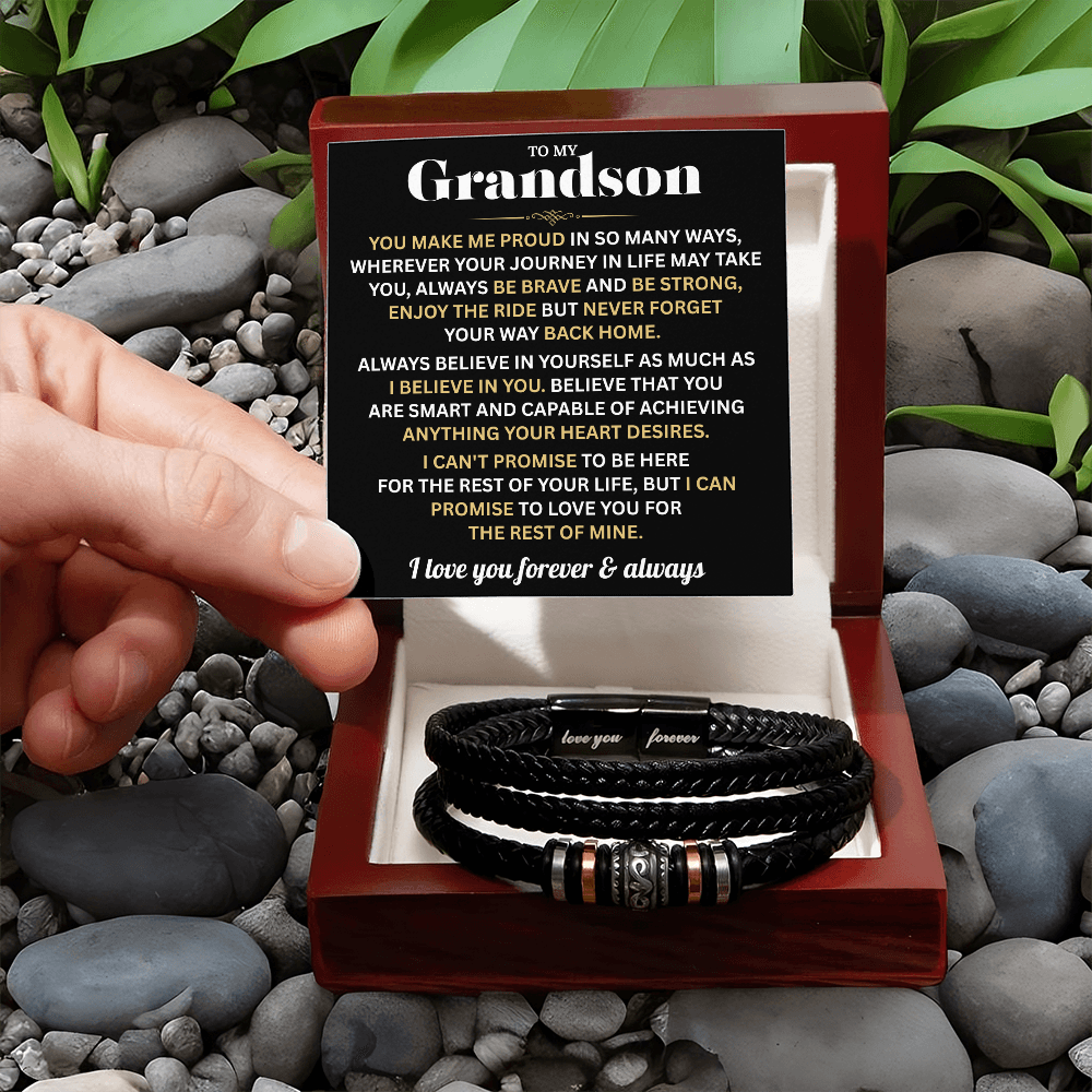 To My Grandson Bracelet – Pages of My Life, Love You Forever