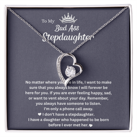 To My Stepdaughter - I'll Always Be With You - Forever Love Necklace