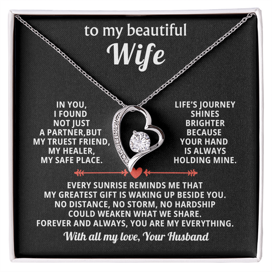 Gift For Wife - Thank You For Being A Great Life Partner - Forever Love Necklace