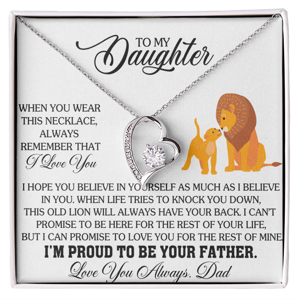 To My Daughter - You Have My Heart - Forever Love Necklace