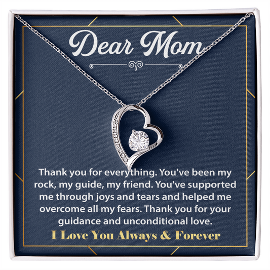 Dear Mom - a Mom Like You is the Sweetest Gift - Forever Love Necklace