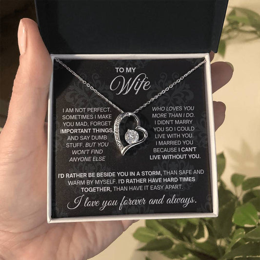 To My Beautiful Wife, You Are the Calm in My Busy Mind - Forever Love Necklace