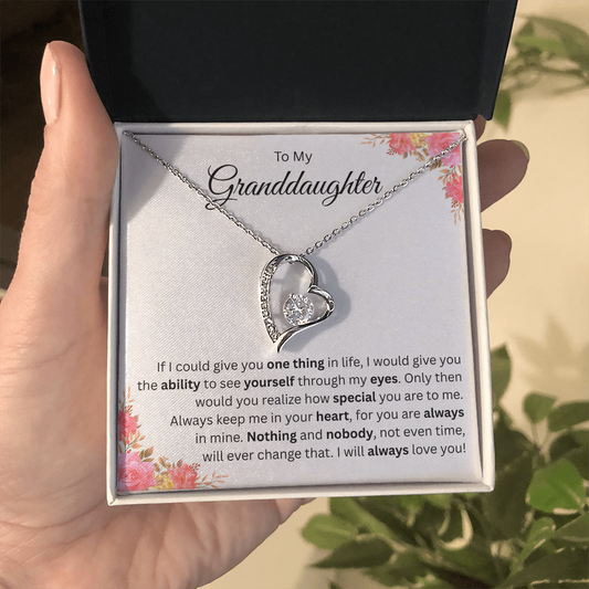 To My Beautiful Granddaughter Necklace From Grandma and Grandpa