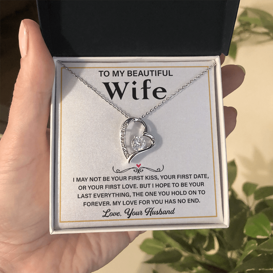 To My Wonderful Wife – My Every Tomorrow is Beautiful Because of You - Forever Love Necklace