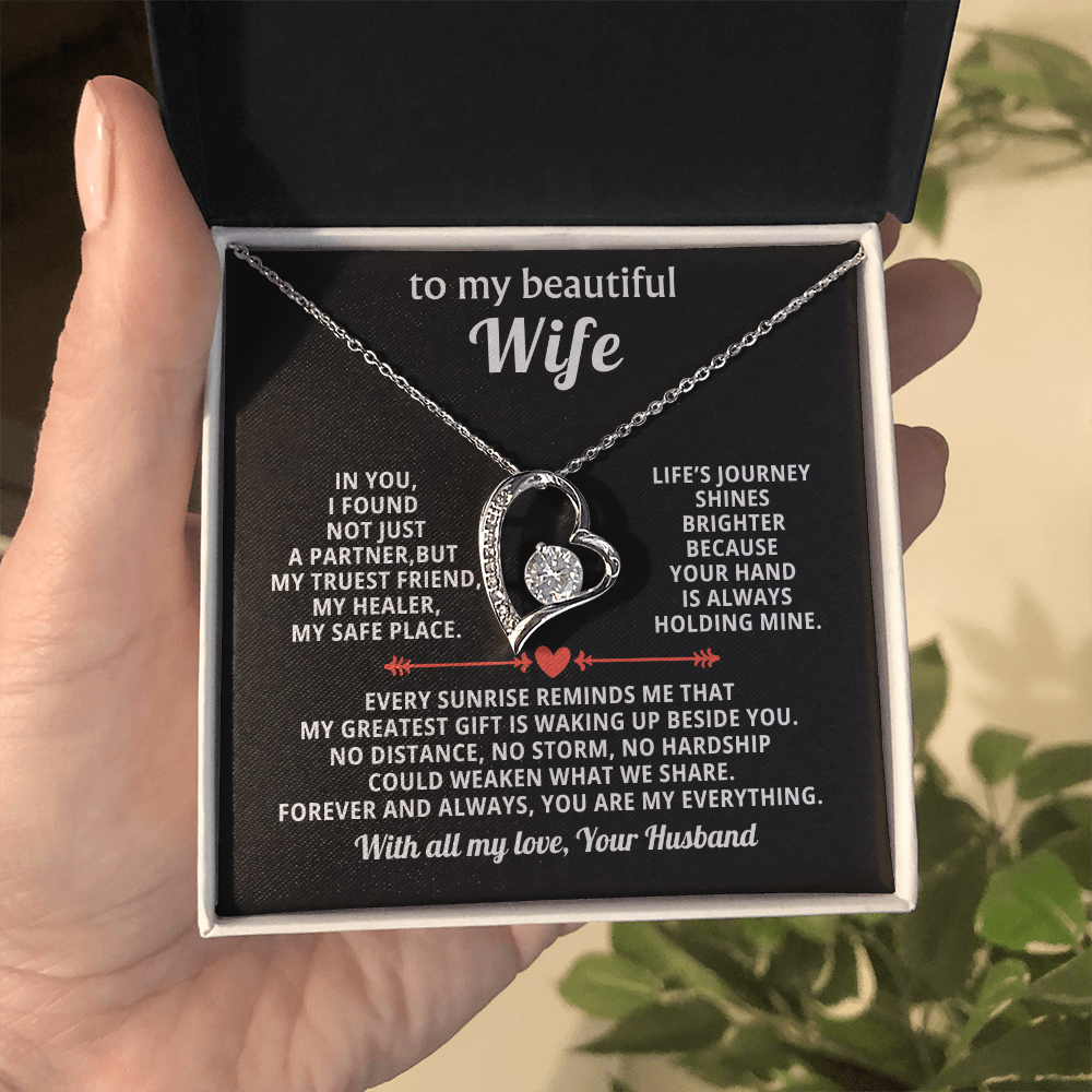 Gift For Wife - Thank You For Being A Great Life Partner - Forever Love Necklace
