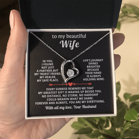 Gift For Wife - Thank You For Being A Great Life Partner - Forever Love Necklace
