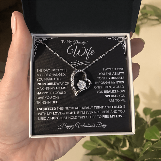 Gifts For Wife on Valentines Day, To My Beautiful Soulmate Necklace