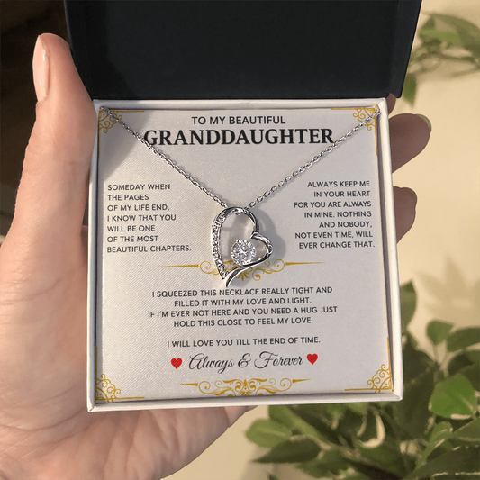 To My Granddaughter Keep This Close and Remember How Much You Are Loved Heartfelt Gift
