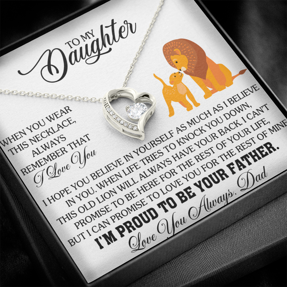 To My Daughter - You Have My Heart - Forever Love Necklace