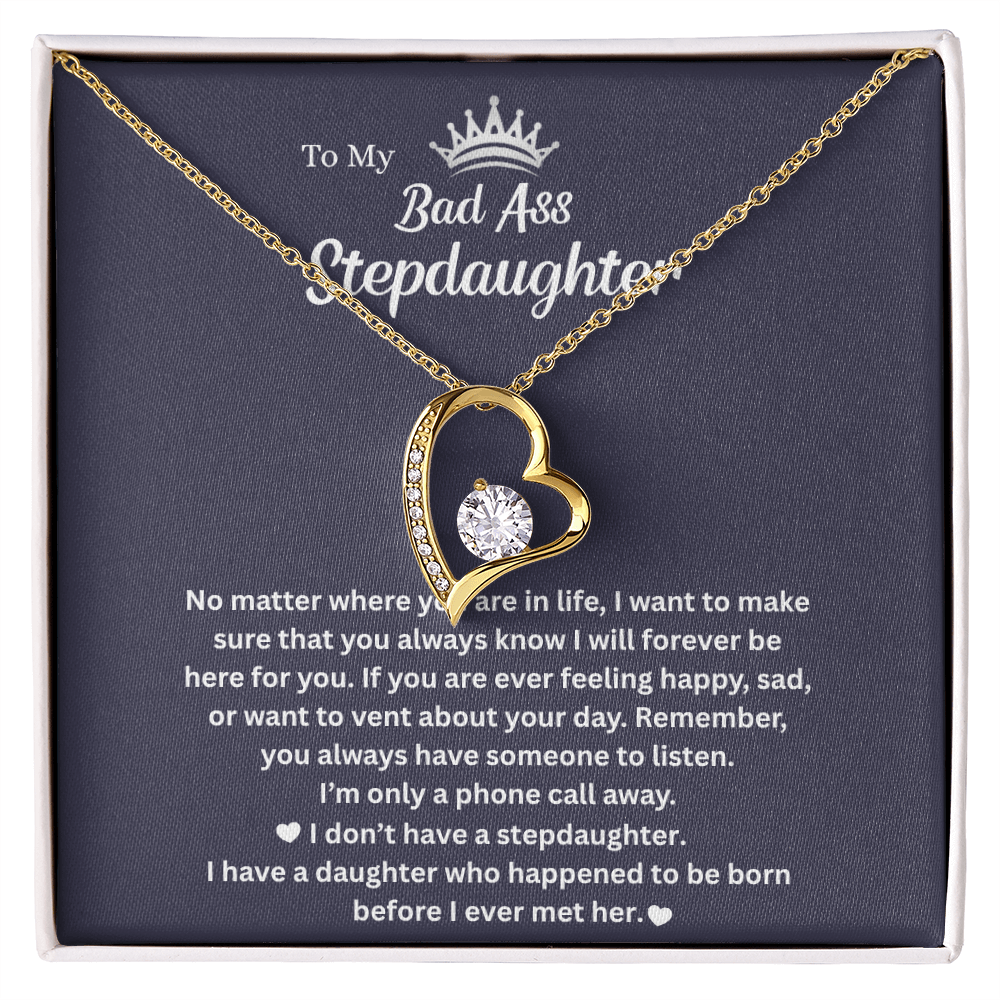 To My Stepdaughter - I'll Always Be With You - Forever Love Necklace
