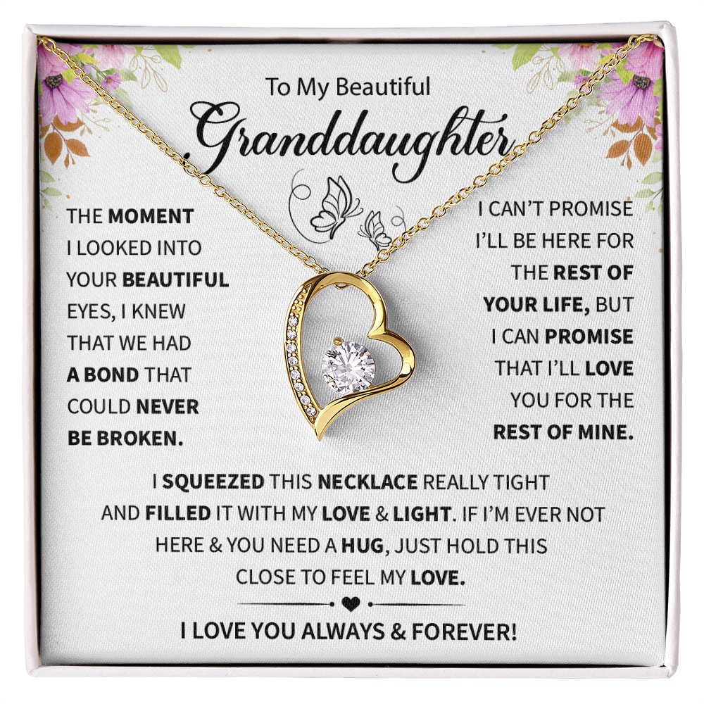 To My Beautiful Granddaughter - Always Keep Me in Your Heart - Necklace