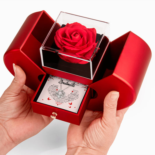 To My Soulmate Necklace Gift | Soulmate Jewelry for Her | Anniversary Birthday Gift for Wife Girlfriend Soulmate