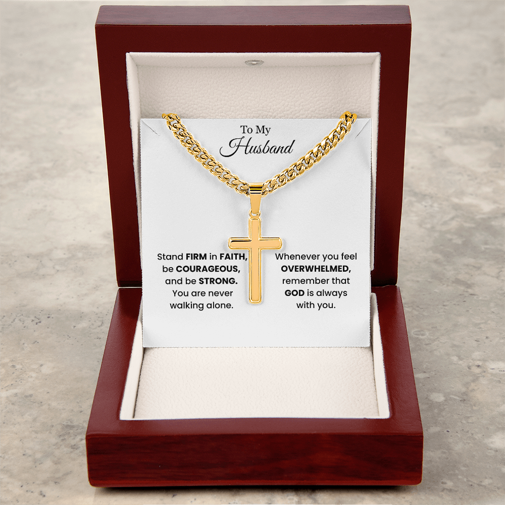 Stand Firm in Faith Necklace – Christian Gift for Husband, Son or Boyfriend | Courage & Strength Faith Jewelry