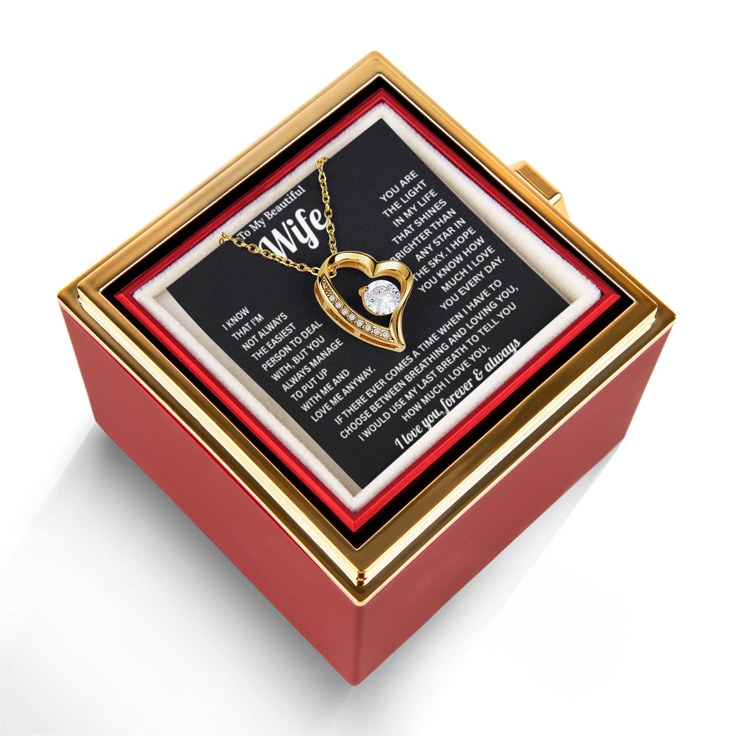 Forever Love Necklace Form Lover Husband for My Sweet Heart Wife