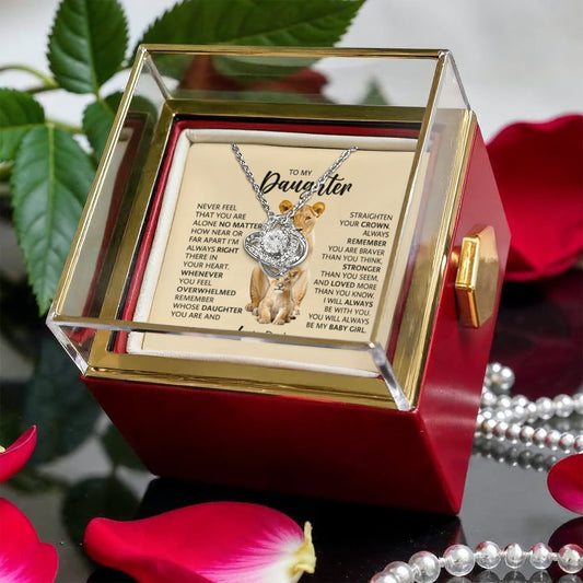 Daughter Graduation Gift 2026 | Proud Dad to Daughter Necklace | Rotating Rose Box