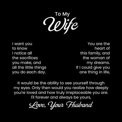 To My Beautiful Wife Necklace From Husband, Wife Gift Necklace For Women Necklace For Wife , Red Heart Rose Box