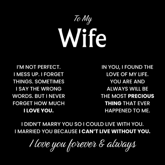 To my Wife Gifts from Husband, Red Heart Rose Box Jewelry with Message Card