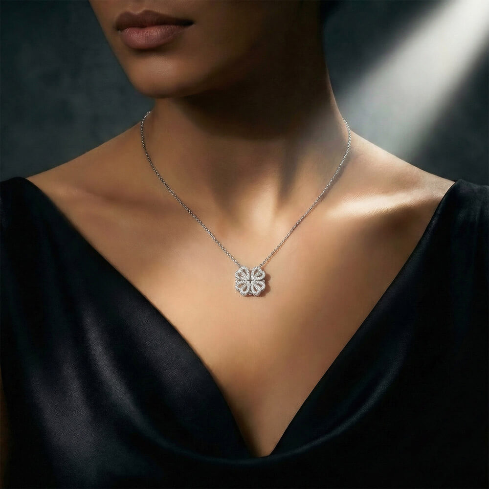 To My Bonus Daughter Necklace | Magnetic Hearts Necklace