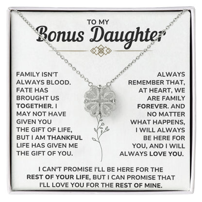 To My Bonus Daughter Necklace | Magnetic Hearts Necklace