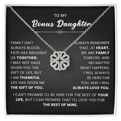 To My Bonus Daughter Magnetic Hearts Necklace – Meaningful Gift from Mom or Dad