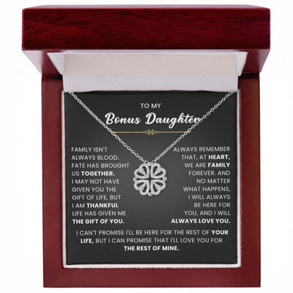 To My Bonus Daughter Magnetic Hearts Necklace – Meaningful Gift from Mom or Dad
