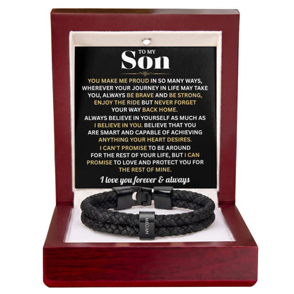 Mens Personalized Name Bracelet Gift For Son