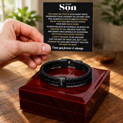 Mens Personalized Name Bracelet Gift For Son