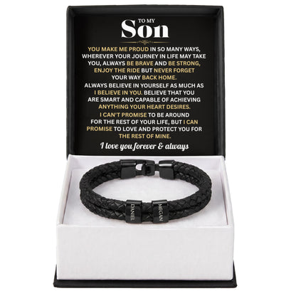 Mens Personalized Name Bracelet Gift For Son