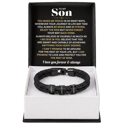 Mens Personalized Name Bracelet Gift For Son