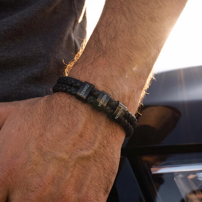 Mens Personalized Name Bracelet Gift For Son